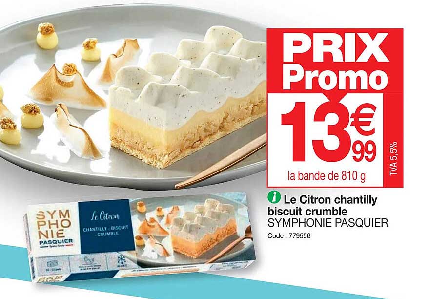 Le Citron Chantilly Biscuit Crumble Symphonie Pasquier