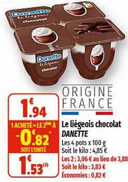 Le Liégeois Chocolat Danette