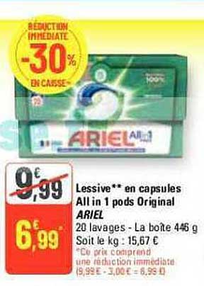 lessive en capsules all in 1 pods original ariel