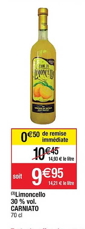 limoncello 30% vol. carniato