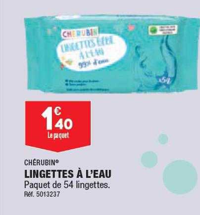 lingettes à l'eau chérubin