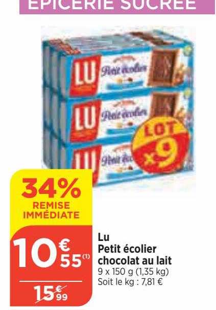 Lu Petit écolier Chocolat Au Lait