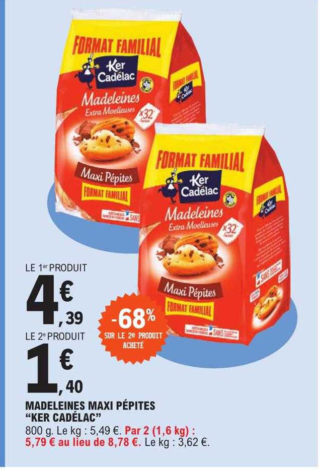 madeleines maxi pépites "ker cadélac"