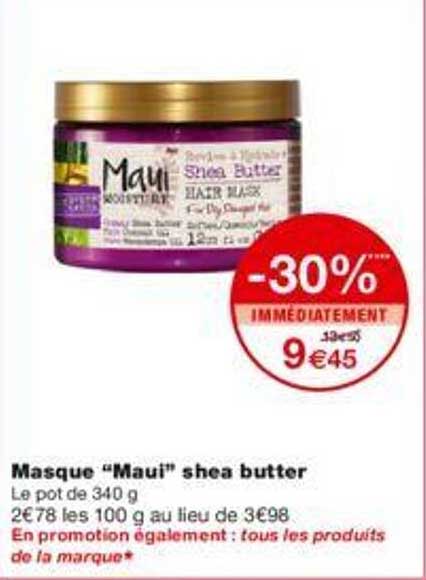 masque "maui" shea butter