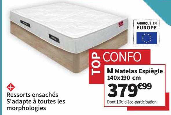 matelas espiègle 140x190 cm