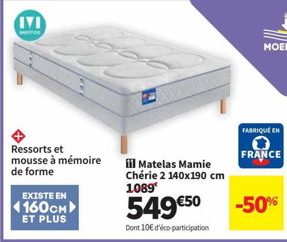 matelas mamie chérie 2 140x190 cm