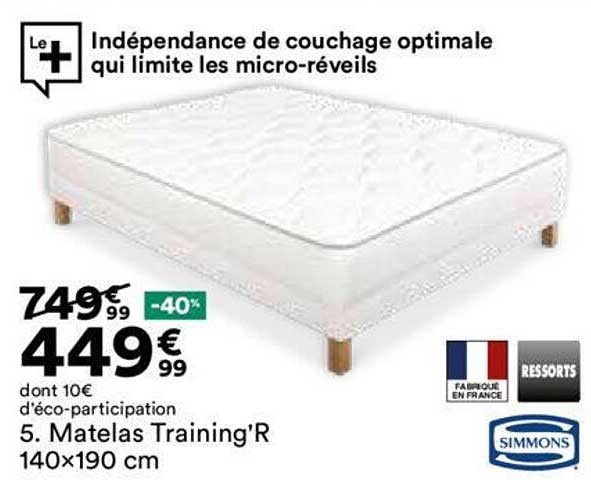 matelas training'r 140x190 cm