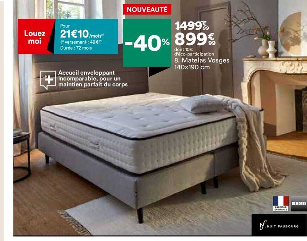 matelas vosges 140x190cm