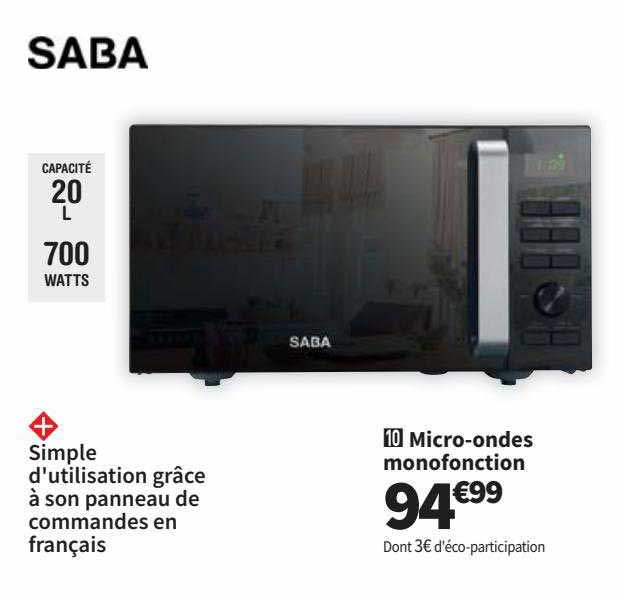 Micro-ondes Monofonction Saba
