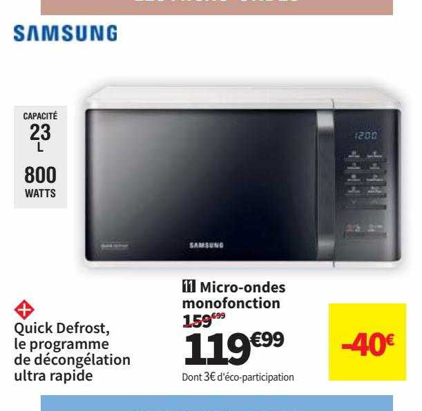 micro-ondes monofonction samsung
