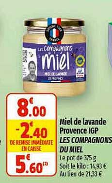 miel de lavande provence igp les compagnons du miel