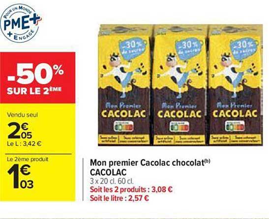 mon premier cacolac chocolat