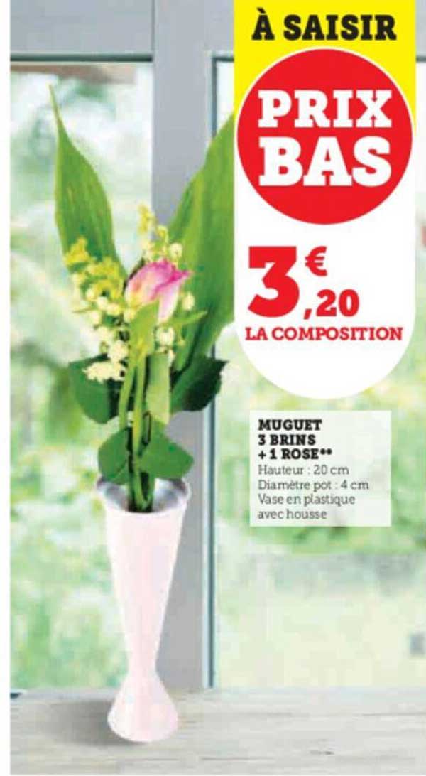muguet 3 brins + 1 rose