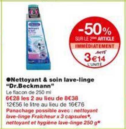 nettoyant & soin lave-linge "dr beckmann"