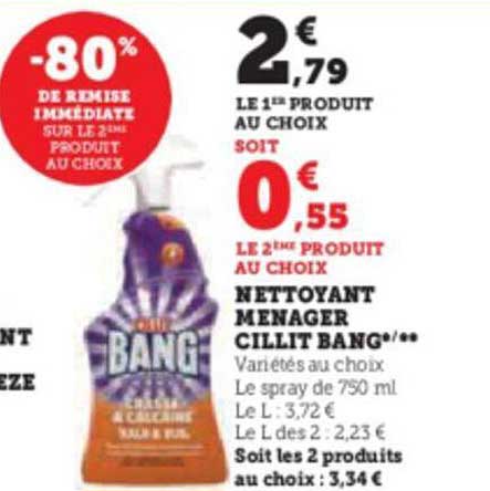 nettoyant ménager cillit bang