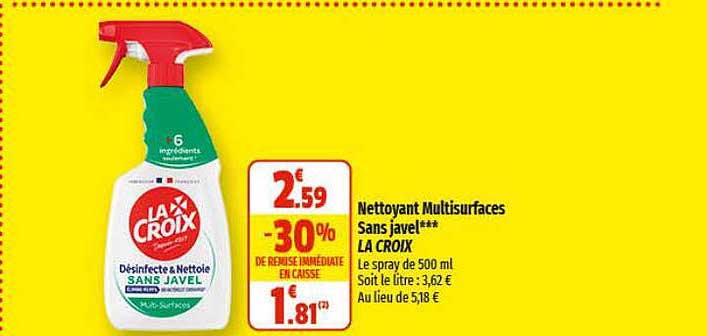 nettoyant multisurfaces sans javel la croix