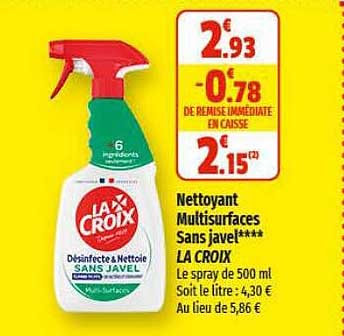 nettoyant multisurfaces sans javel la croix