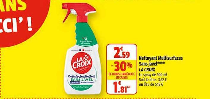 nettoyant multisurfaces sans javel la croix