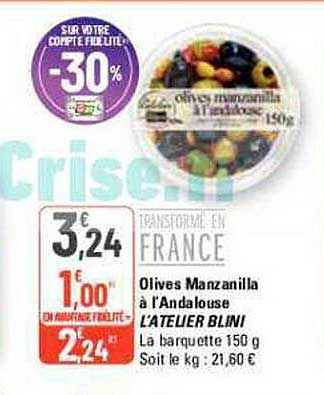 olives manzanilla à l'andalouse l'atelier blini