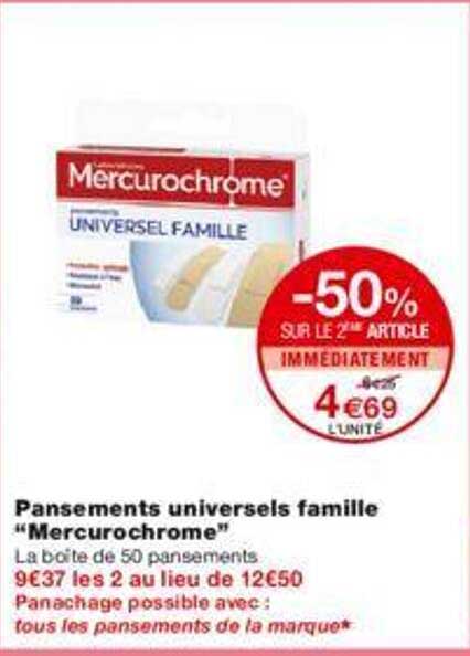 pansements universels famille "mercurochrome"