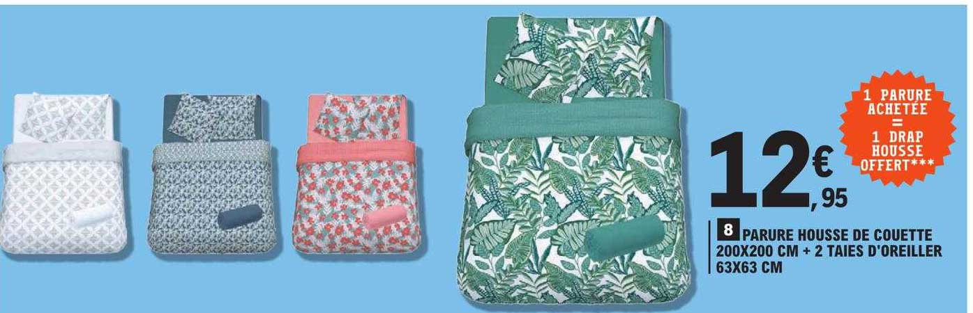 parure house de couette 200x200 cm + 2 taies d'oreiller 63x63 cm