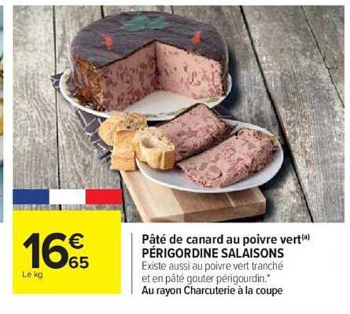 Pâté De Canard Au Poivre Vert Périgordine Salaisons
