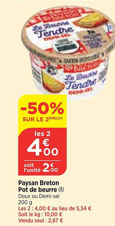 paysan breton pot de beurre