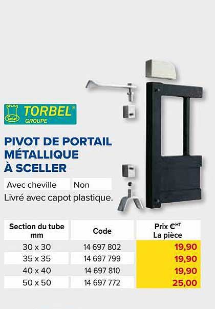 pivot de portail métallique à sceller