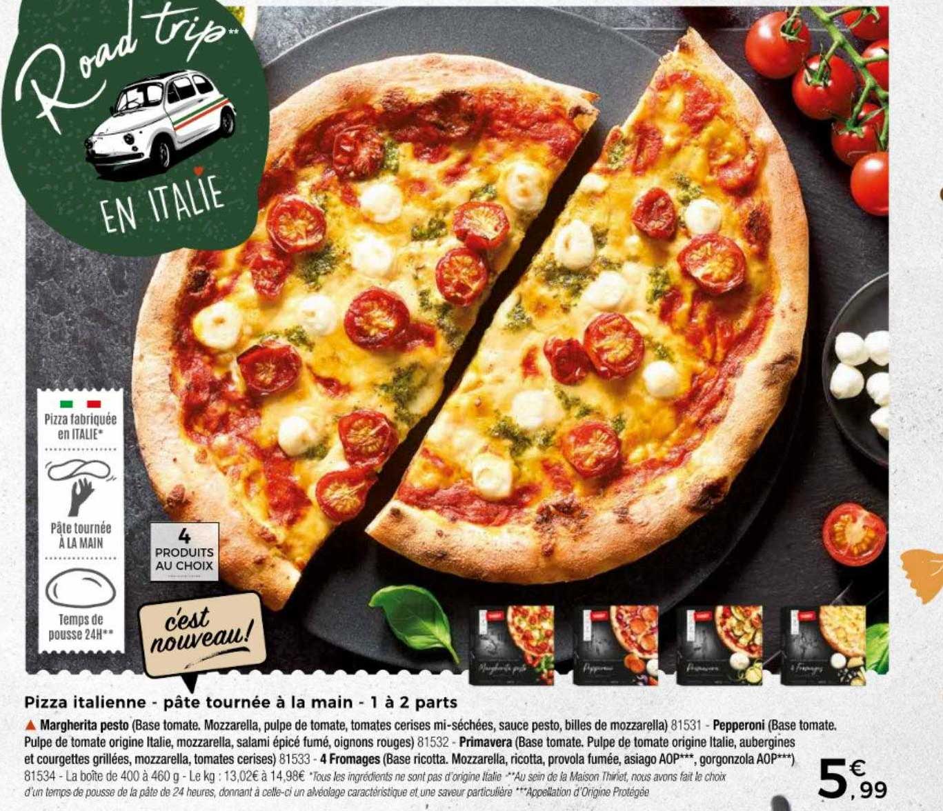 pizza italienne - pâte tournée à la main - 1 à 2 parts