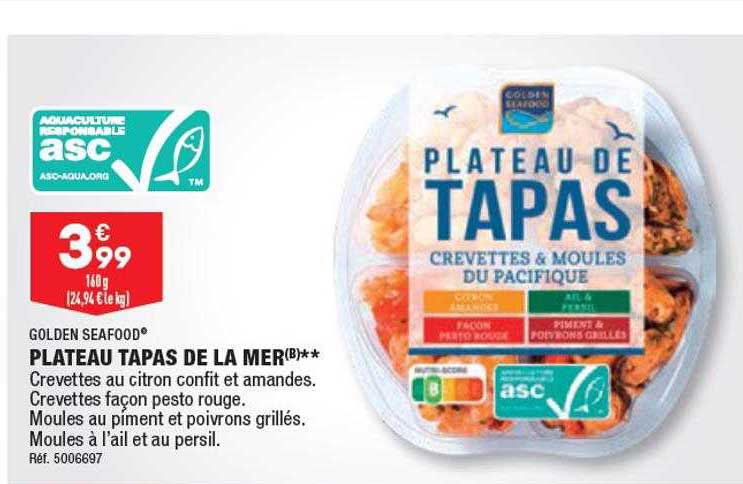 Plateau Tapas De La Mer Golden Seafood