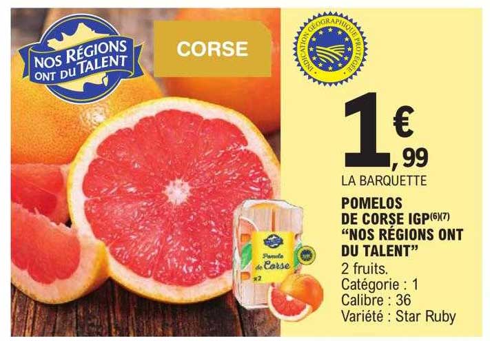 pomelos de corse igp "nos régions ont du talent"