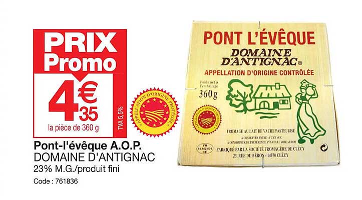 pont-l'évêque a.o.p. domaine d'antignac