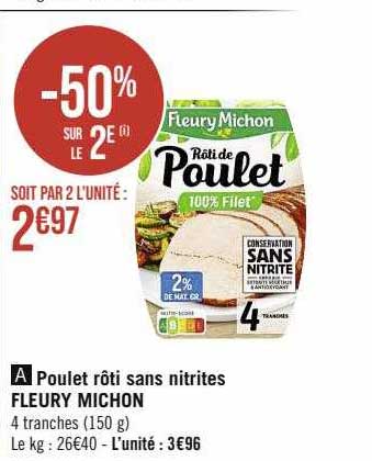 Poulet Rôti Sans Nitrites Fleury Michon