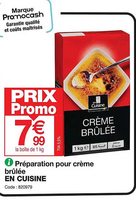 préparation pour crème brûlée en cuisine