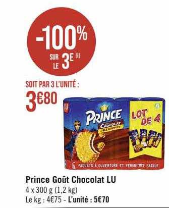 Prince Goût Chocolat Lu
