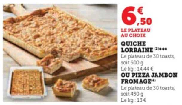 Quiche Lorraine Ou Pizza Jambon Fromage