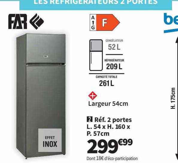 Réfrigérateur 2 Portes Far