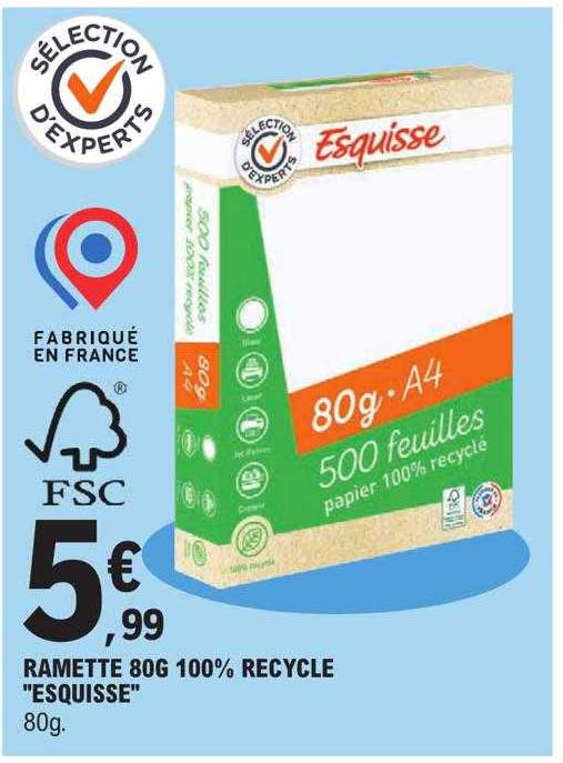 rmette 80g 100% recycle "esquisse"