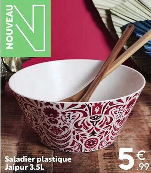 saladier plastique jaipur 3.5l