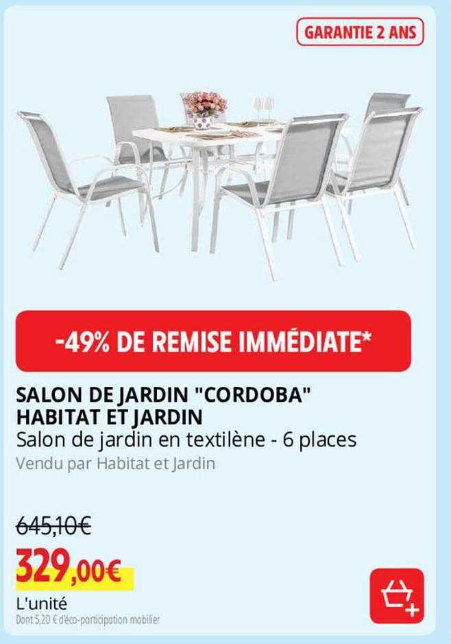salon de jardin "cordoba" habitat et jardin