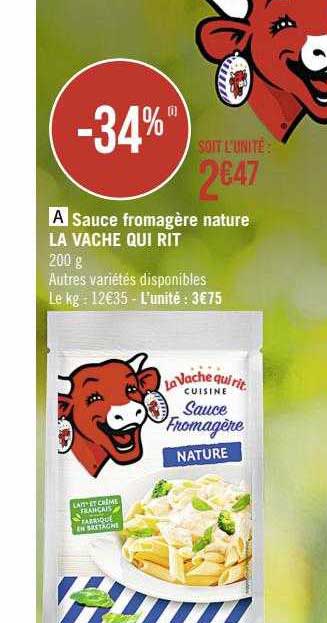 sauce fromagère nature la vache qui rit