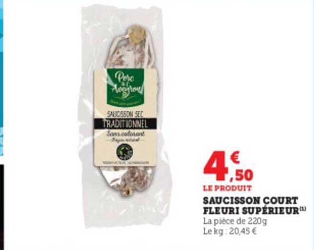 saucisson court fleuri supérieur
