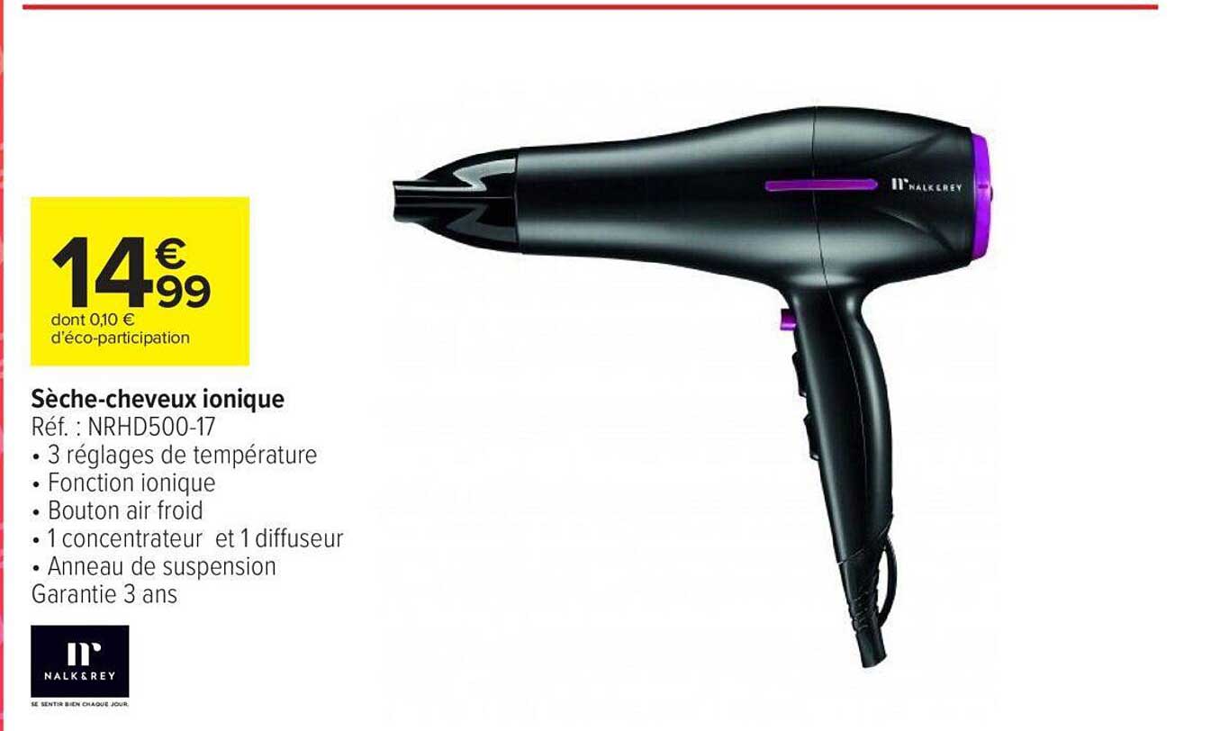 sèche-cheveux ionique nalk & rey