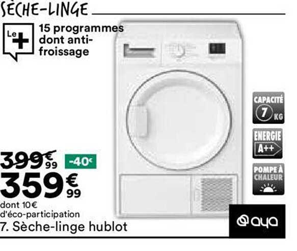 sèche-linge hublot aya
