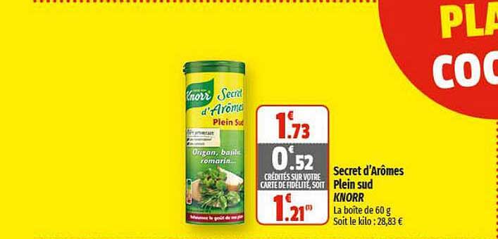 secret d'arômes plein aud knorr