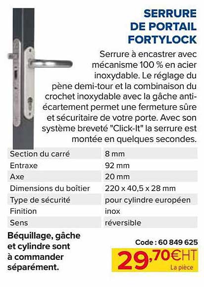 serrure de portail fortylock