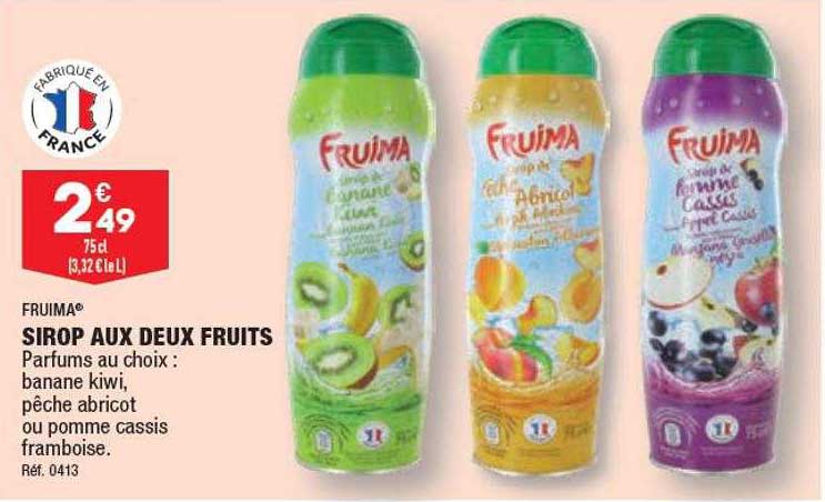 sirop aux deux fruits fruima
