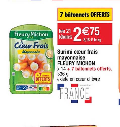 surimi cœur frais mayonnaise fleury michon