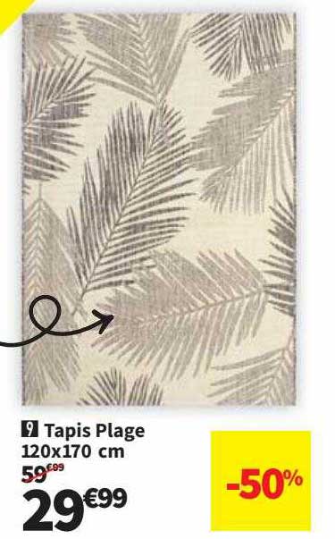 tapis plage 120x170 cm