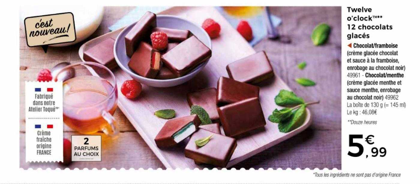 twelve o'clock 12 chocolats glacés